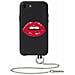 Cover Per Iphone 7/8/se /se22 Pelle Bastille Motivo Bocca In Rilievo, Nero - Foto miniatura 2