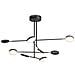 Lampadario A Sospensione Moderno Fad Metallo Nero Acrilico 8 Luci Led49w - Foto miniatura 3