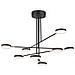 Lampadario A Sospensione Moderno Fad Metallo Nero Acrilico 8 Luci Led49w - Foto miniatura 1