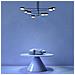 Lampadario A Sospensione Moderno Fad Metallo Nero Acrilico 8 Luci Led49w - Foto miniatura 4
