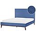 Letto Velluto Bayonne 180 X 200 Cm Blu - Foto miniatura 2