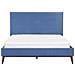 Letto Velluto Bayonne 180 X 200 Cm Blu - Foto miniatura 3