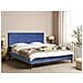 Letto Velluto Bayonne 180 X 200 Cm Blu - Foto miniatura 1