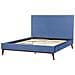 Letto Velluto Bayonne 180 X 200 Cm Blu - Foto miniatura 6