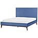 Letto Velluto Bayonne 180 X 200 Cm Blu - Foto miniatura 7