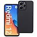 Custodia Tpu Silicone Cover Case Per Xiaomi Redmi 12 4g - 5g Black - Foto miniatura 1