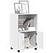Mobile Con Ruote Bianco 55x40x91 Cm In Truciolato - Foto miniatura 3