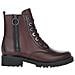 Bordo Casual Leather Booties Stivaletti Pelle Scarpe Donna Rosso Eu 36, D8671-35 - Foto miniatura 1