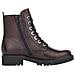 Bordo Casual Leather Booties Stivaletti Pelle Scarpe Donna Rosso Eu 36, D8671-35 - Foto miniatura 3