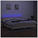 Letto a Molle Materasso e LED bianco 200x200cm in Tessuto - Foto miniatura 3