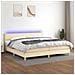 Letto a Molle Materasso e LED bianco 200x200cm in Tessuto - Foto miniatura 6