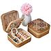 Portagioielli Vintage, Piccolo Organizer Per Anelli, Orecchini, Collana   Model 4 - Foto miniatura 2