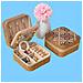 Portagioielli Vintage, Piccolo Organizer Per Anelli, Orecchini, Collana   Model 4 - Foto miniatura 3