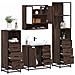 Set Mobili Da Bagno 4 Pz Rovere Marrone In Legno Multistrato - Foto miniatura 1