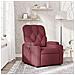 Poltrona Reclinabile In Tessuto Rosso Vino - Foto miniatura 1