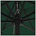 Parasol da giardino quadrato con luci LED 295x245 cm Verde - Foto miniatura 5
