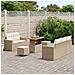 Set Divano da Giardino 8 Pezzi con Cuscini Beige Polietilene Acacia, Set da Pranzo per Giardino 3 Pezzi con Cuscini Beige Polietilene Acacia - Foto miniatura 3