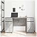 Scrivania  Grigio Cemento 140x49x76 cm Legno ingegnerizzato - Foto miniatura 4