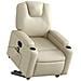 Poltrona Alzapersona Elettrica Reclinabile Crema in Similpelle - Foto miniatura 3