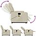 Poltrona Alzapersona Elettrica Reclinabile Crema in Similpelle - Foto miniatura 7