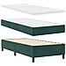 Letto Box Spring con Materasso Verde Scuro Singolo in Velluto - Foto miniatura 7