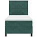 Letto Box Spring con Materasso Verde Scuro Singolo in Velluto - Foto miniatura 8