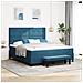 Letto con Molle e Materasso & Panchina Blu Scuro 180x200 cm Velluto - Foto miniatura 2