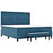 Letto con Molle e Materasso & Panchina Blu Scuro 180x200 cm Velluto - Foto miniatura 8