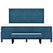 Letto con Molle e Materasso & Panchina Blu Scuro 180x200 cm Velluto - Foto miniatura 9