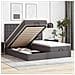 Pouf Letto con Materassi e LED Grigio 180x200cm Similpelle - Foto miniatura 2