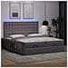 Pouf Letto con Materassi e LED Grigio 180x200cm Similpelle - Foto miniatura 3