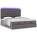 Pouf Letto con Materassi e LED Grigio 180x200cm Similpelle - Foto miniatura 6