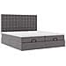 Pouf Letto con Materassi e LED Grigio 180x200cm Similpelle - Foto miniatura 7