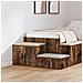 Cabinetto di Stoccaggio in Rovere Affumicato 127x41x40 cm in Legno Ingegnere - Foto miniatura 2