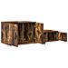 Cabinetto di Stoccaggio in Rovere Affumicato 127x41x40 cm in Legno Ingegnere - Foto miniatura 6