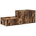 Cabinetto di Stoccaggio in Rovere Affumicato 127x41x40 cm in Legno Ingegnere - Foto miniatura 9
