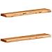 Mensole da Parete 2 pz 80x20x3,5 cm in Legno Massello di Acacia - Foto miniatura 1