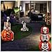 Decorazioni Da Giardino Per Halloween, Zucche Con Fantasmi E Scheletri - Foto miniatura 3