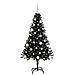 Albero di Natale con 150 LED con supporto Nero 150 cm PVC - Foto miniatura 3