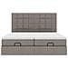 Struttura Letto Pouf con Materassi Tortora 160x200cm in Tessuto - Foto miniatura 8