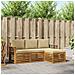 Set divani 4 pcs Naturale e Beige Legno di Acacia Massello - Foto miniatura 2