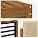 Set divani 4 pcs Naturale e Beige Legno di Acacia Massello - Foto miniatura 5