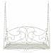Panchina a Dondolo Acciaio 110 x 52,5 x 47 cm Bianco Antico - Foto miniatura 3