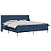 Struttura letto con materasso Blu 180 x 200 cm Poliestere - Foto miniatura 1
