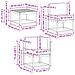 Set di divani da esterno 7 pcs Bianco e Antracite Poliestere - Foto miniatura 9