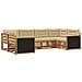 Set di divani da esterno con cuscino 6 pcs Naturale e Beige - Foto miniatura 1