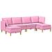 Set di divani modulari con spazio di archiviazione 6 pcs Rosa - Foto miniatura 1