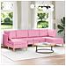 Set di divani modulari con spazio di archiviazione 6 pcs Rosa - Foto miniatura 2