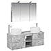 Set di mobili per il bagno 4 pcs Grigio Cemento - Foto miniatura 1