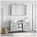 Set di mobili per il bagno 4 pcs Grigio Cemento - Foto miniatura 2
